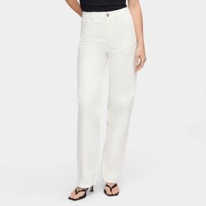 ALIGNE | High-rise straight leg jean in Ecru w/tags